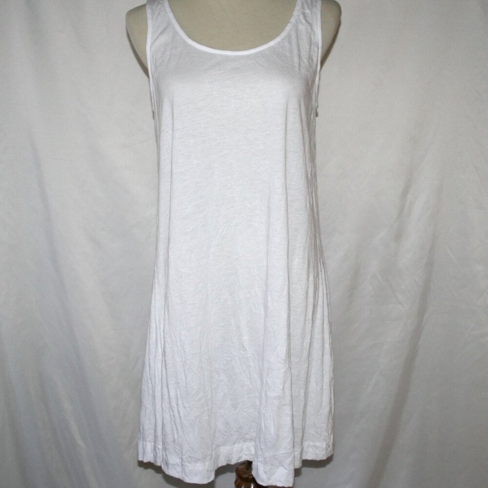 Chalet White Crinkle Pull-Over Dress Medium